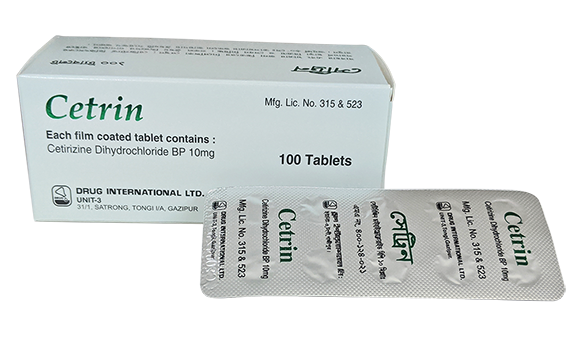 1622628487Cetrin Zyrtec (Cetirizine Hydrochloride) 10mg