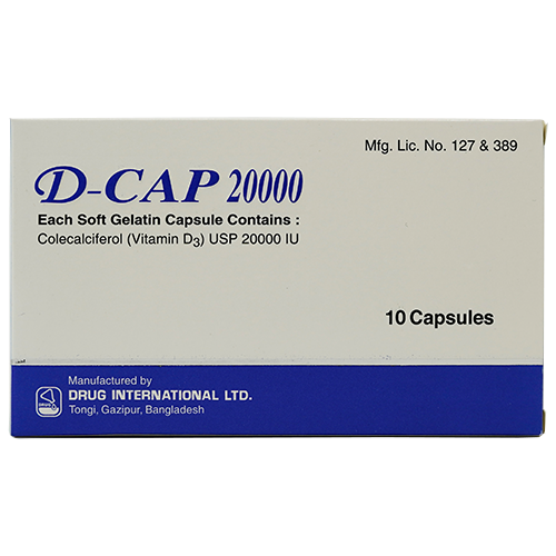 1745309711D-CAP 20000 D3 (Cholecalciferol) 20000IU
