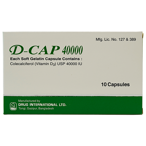 1745309760D-CAP 40000 D3 (Cholecalciferol) 40000IU