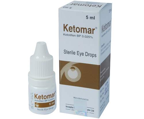 Ketomar-Drops Zaditen Eye Drops (Ketotifen) 0.25mg
