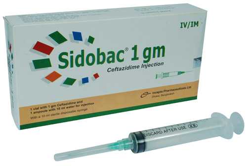Sidobac-1gm-injection Fortaz (Ceftazidime) 1gm
