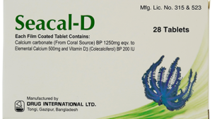 Seacal-D (Coral Calcium + Vitamin D3) 500mg+200UI