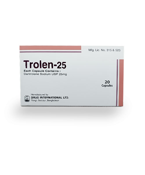 1760422878Trolen-25 Tablet Dantrium (Dantrolene Sodium) 25mg